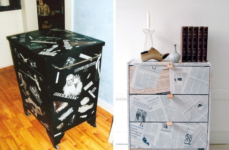 Decoupage furniture - beautiful photos and ideas