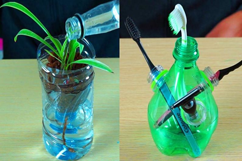 DIY plastové lahve řemesla - neobvyklé nápady pro kutily