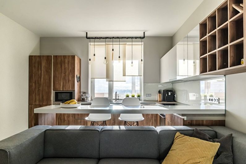 Cuisine design d'intérieur dans un style moderne - photo