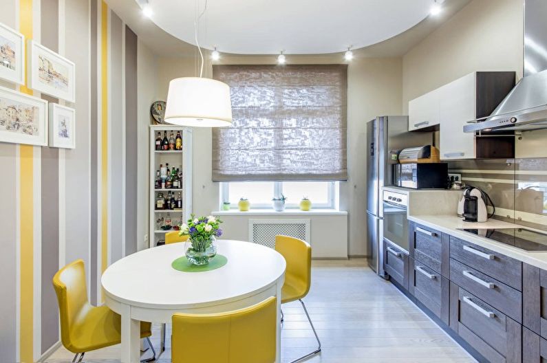 Cocina de diseño de interiores en un estilo moderno - foto