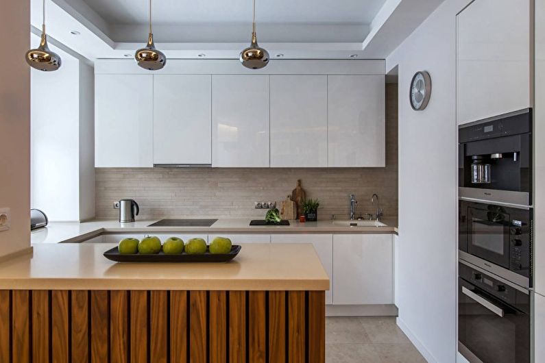 Cozinha de design de interiores em estilo moderno - foto