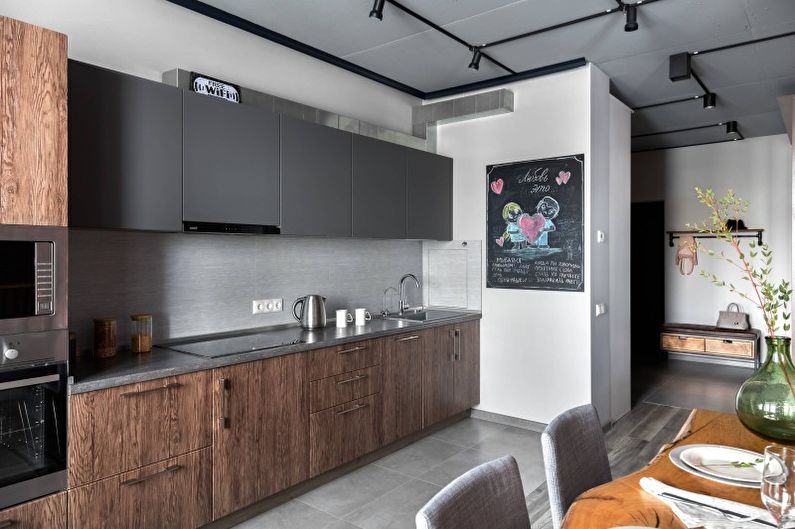 Cozinha de design de interiores em estilo moderno - foto