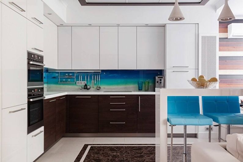 Cozinha de design de interiores em estilo moderno - foto