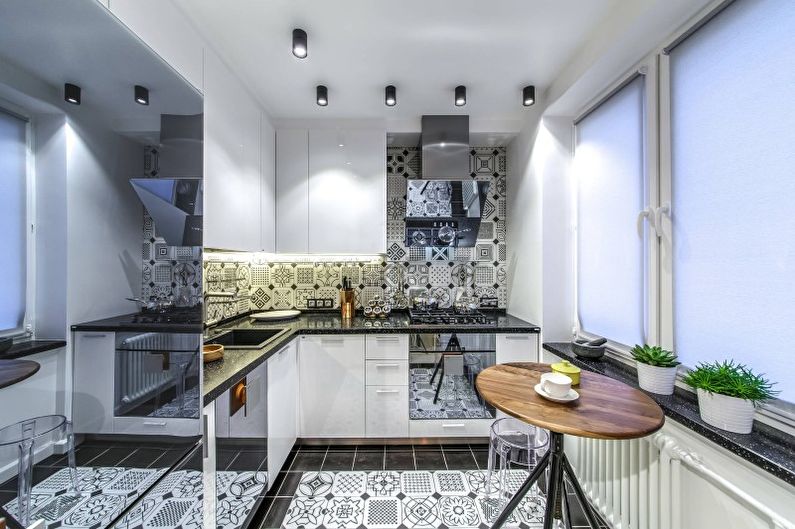 Cuisine design d'intérieur dans un style moderne - photo