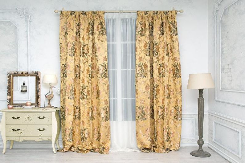 Cortinas de design para a sala de estar - Jacquard