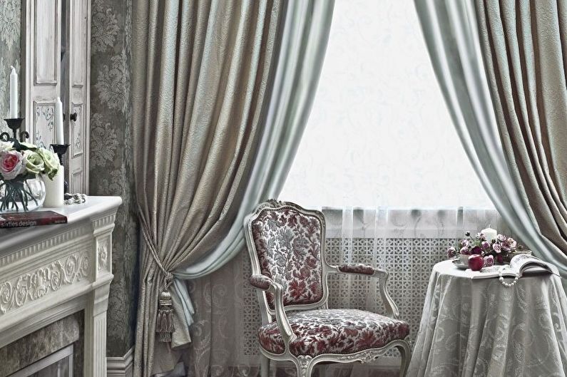 Cortinas de design para a sala de estar - Jacquard