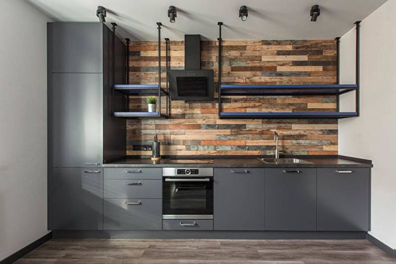 Cozinha estilo loft preto e branco - Design de Interiores