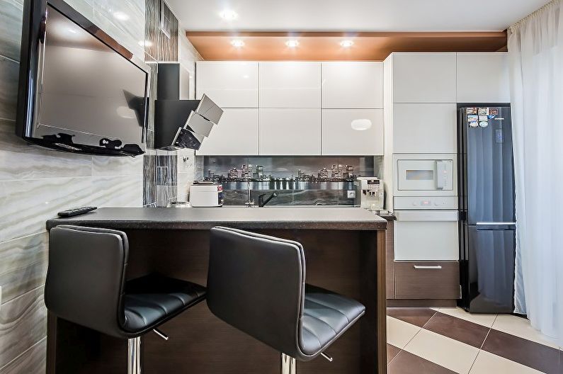 Brown High-tech Kitchen - İç Tasarım