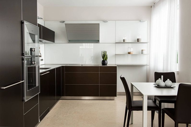 Brown High-tech Kitchen - İç Tasarım