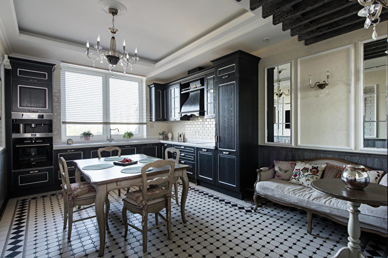 Black Art Deco Kitchen - Interior Design