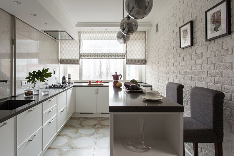 Pequena cozinha em estilo Art Deco - Design de Interiores