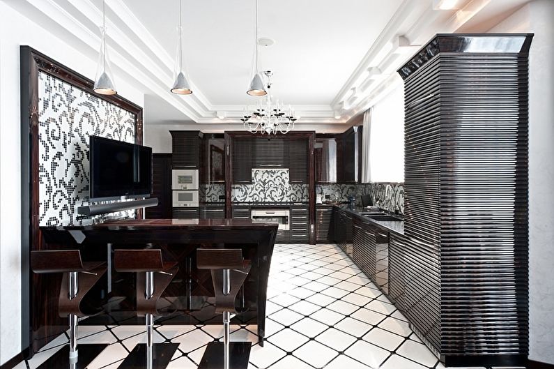 Interior design kitchen in the style of art deco - photo