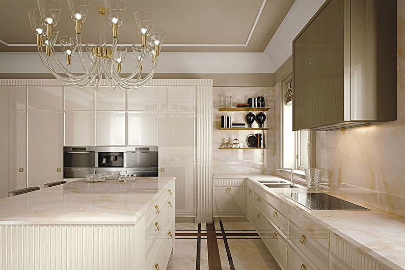 Interior design kitchen in the style of art deco - photo