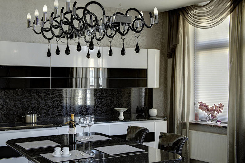 Interior design kitchen in the style of art deco - photo