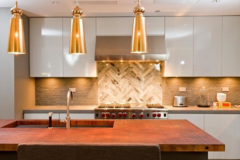 Cozinha de design de interiores no estilo art déco - foto