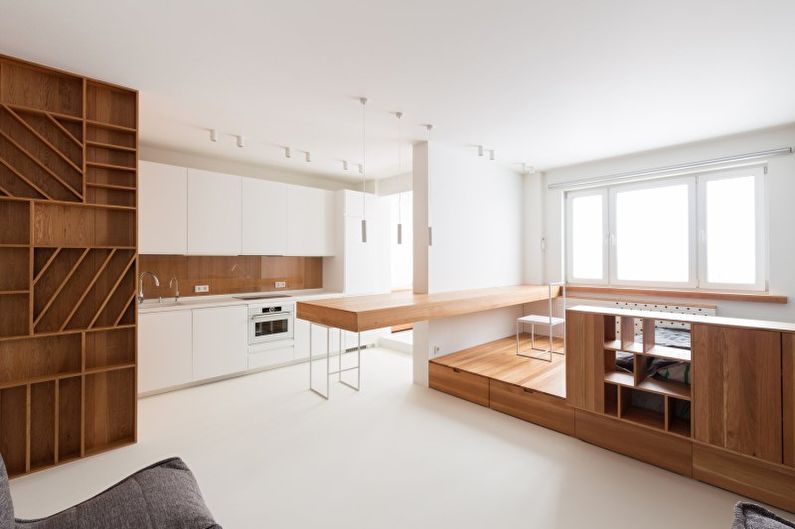 Interieur design appartement in de stijl van minimalisme - foto