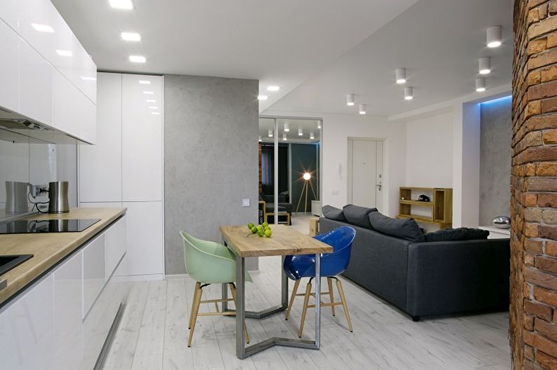 Appartement design d'intérieur dans le style du minimalisme - photo