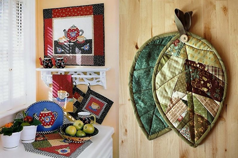 Patchwork a konyha belsejében - Gyönyörű ötletek