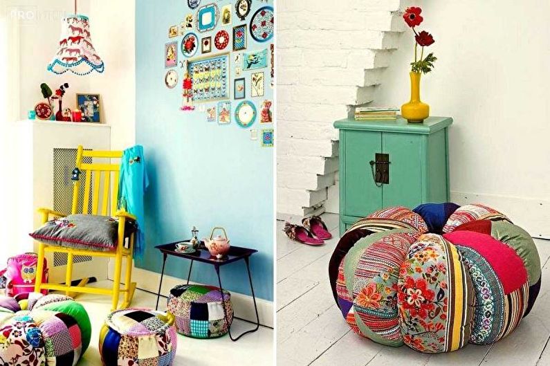 Patchwork in het interieur - foto