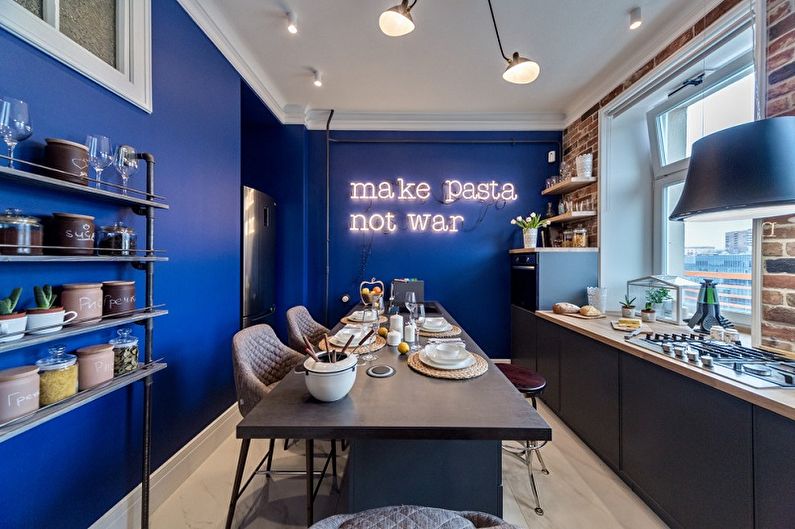 Blue Kitchen: 70 Ý tưởng thiết kế