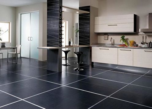 Tiles for the kitchen on the floor: types, how to choose