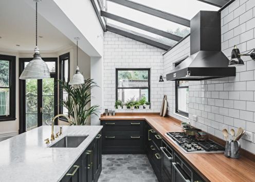 Cocina en blanco y negro (70 fotos): ideas de diseño