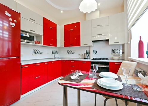 Red kitchen (60 photos): design ideas