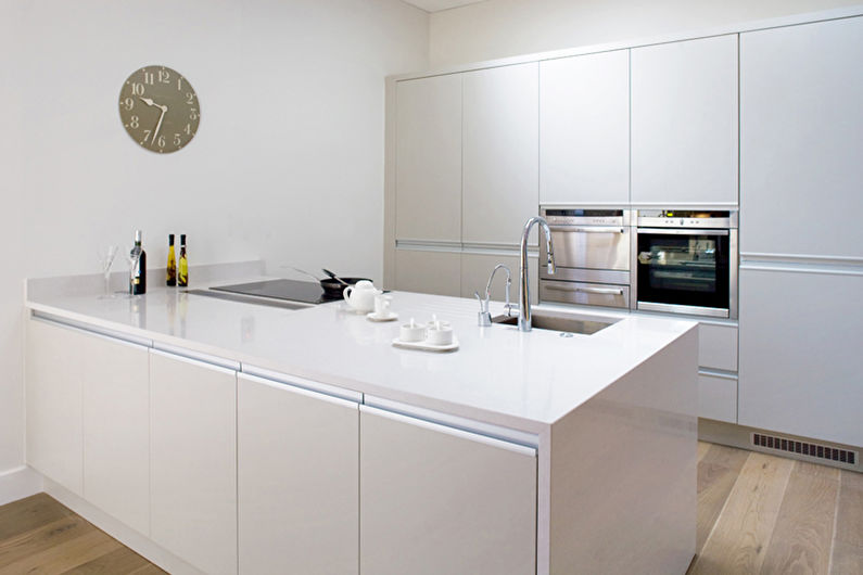 White kitchen 8 sq.m. - Interior Design