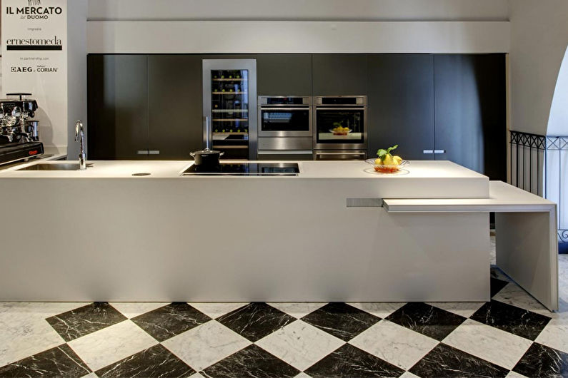 Cucina 8 mq - design del pavimento