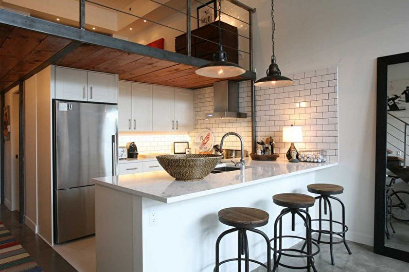 The interior design of the kitchen is 8 sq.m. - Photo