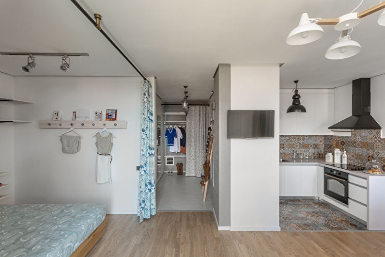 One-room apartment design 40 sq.m. in Kiev