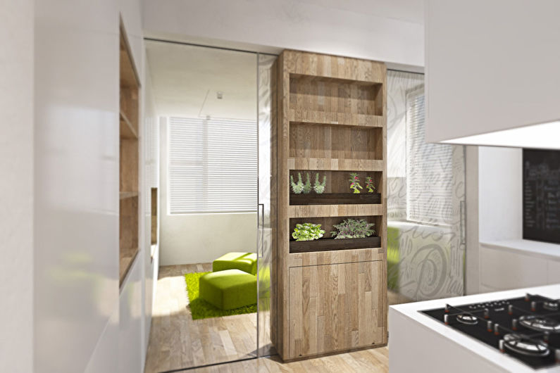 Apartamento transformador de una habitación de 40 m2. - Diseño de interiores