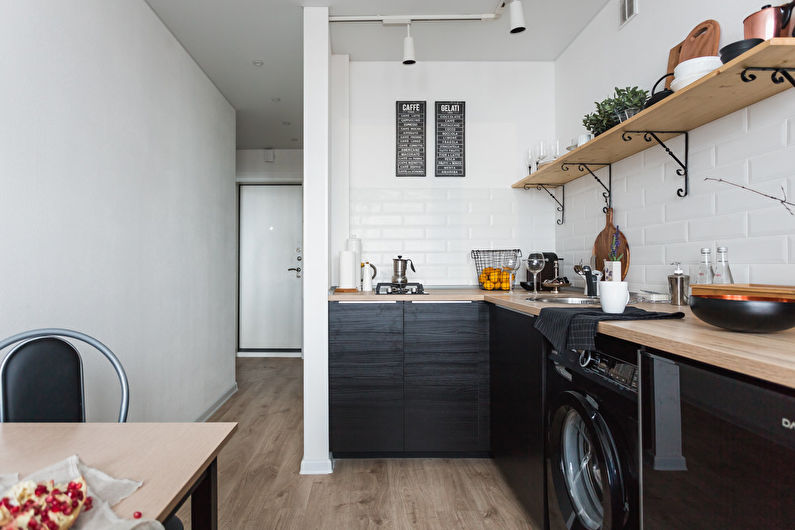 Kleine keuken in Scandinavische stijl - interieur