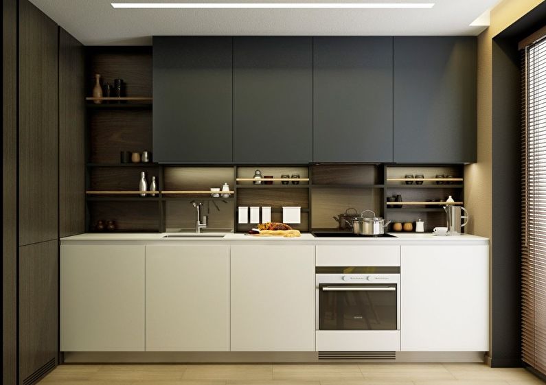 Minimalism kitchen เล็ก - ออกแบบตกแต่งภายใน