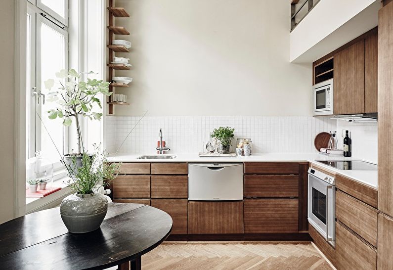 Diseño interior de una pequeña cocina - foto