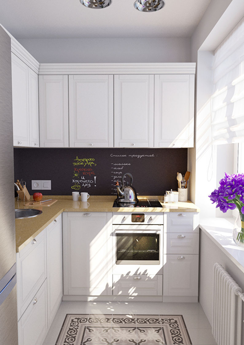 Diseño interior de una pequeña cocina - foto