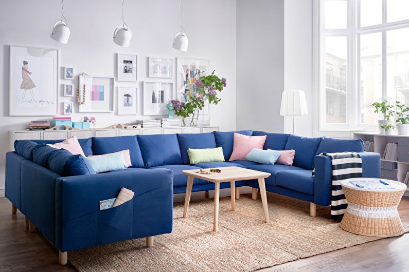 Wohnzimmer Design 20 qm - richtige Beleuchtung