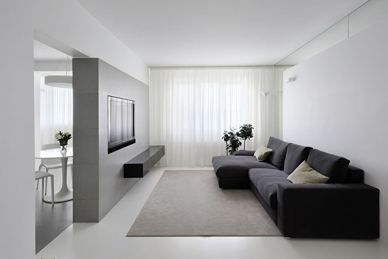 Interior design of a living room of 20 sq.m. - Photo