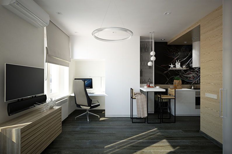 Design studio apartment from the studio Galaxio