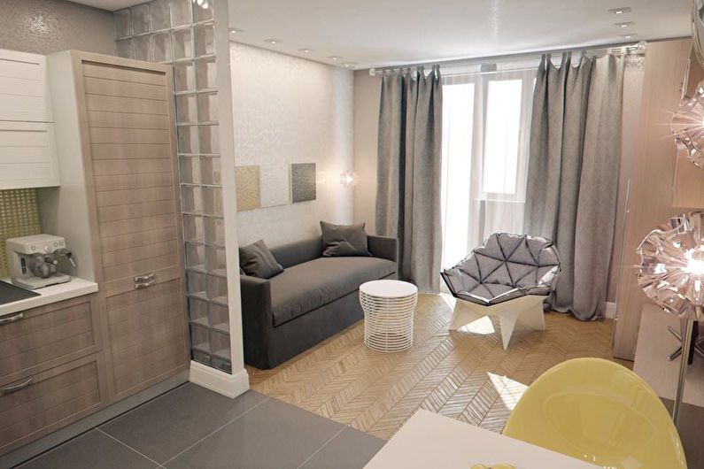 Studio Apartment Design - Acabado del piso