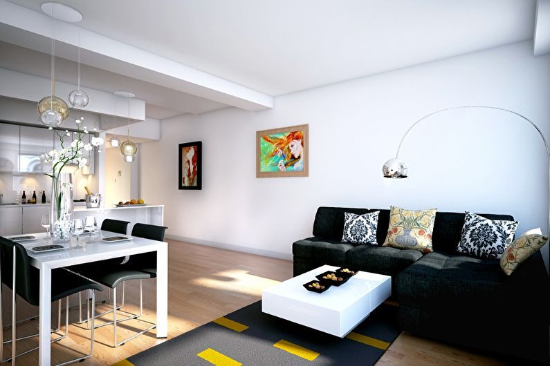 Design apartament studio - decorare perete