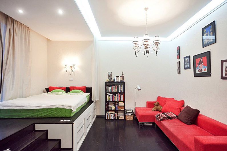 Design de interiores de um apartamento estúdio - foto