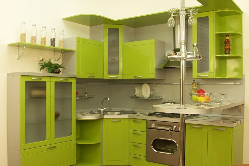 Groene keuken 6 m² - Interieur ontwerp