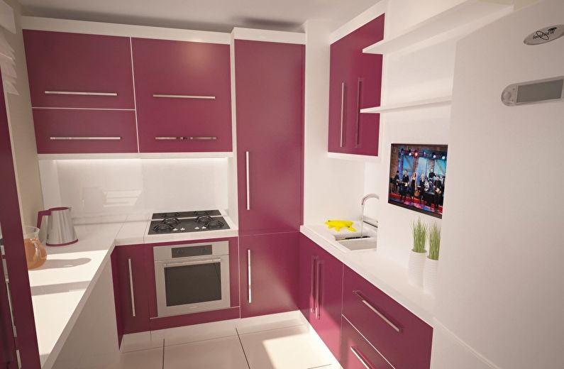 Design de interiores da cozinha 6 m² - Foto