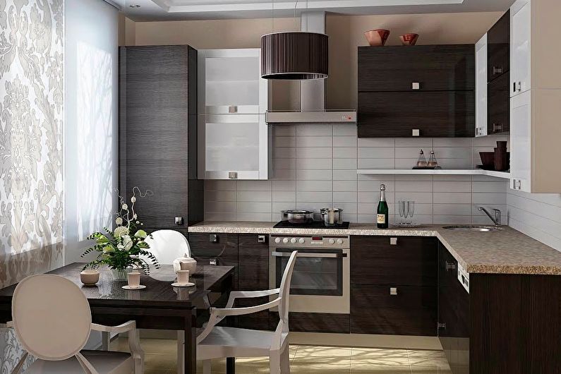 Design de interiores da cozinha 6 m² - Foto