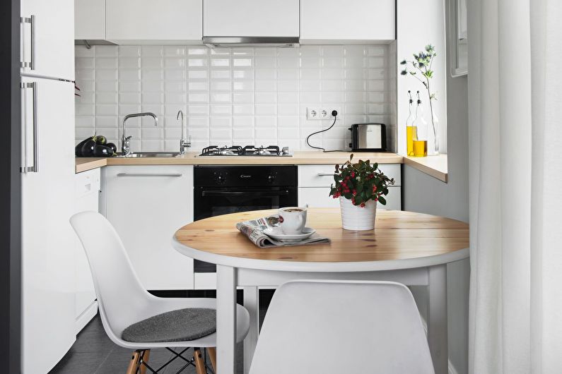 Design de interiores da cozinha 6 m² - Foto