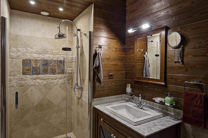 Banyo iç duvardaki laminat - fotoğraf