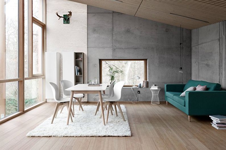 Diseño de interiores de sala de estar de estilo minimalista - foto