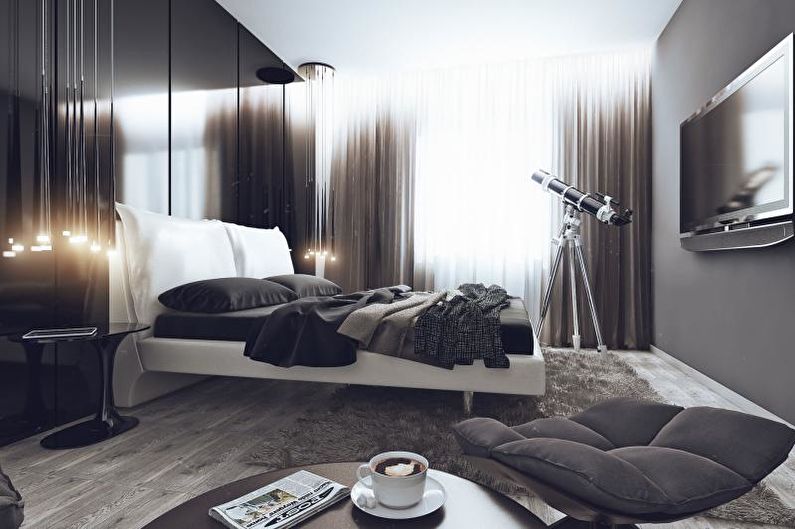 Chambre - Design d'appartement de style high-tech