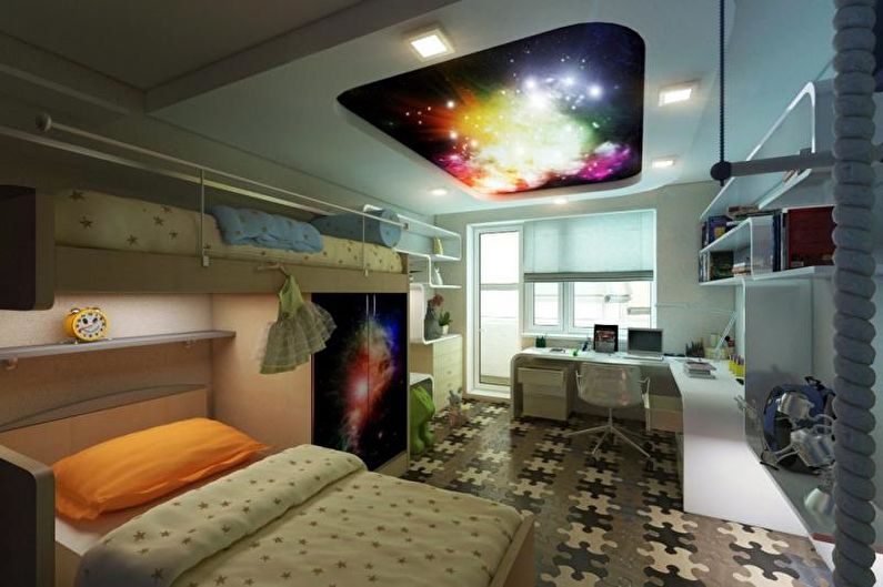 Chambre d'enfants - Design d'appartement de style high-tech